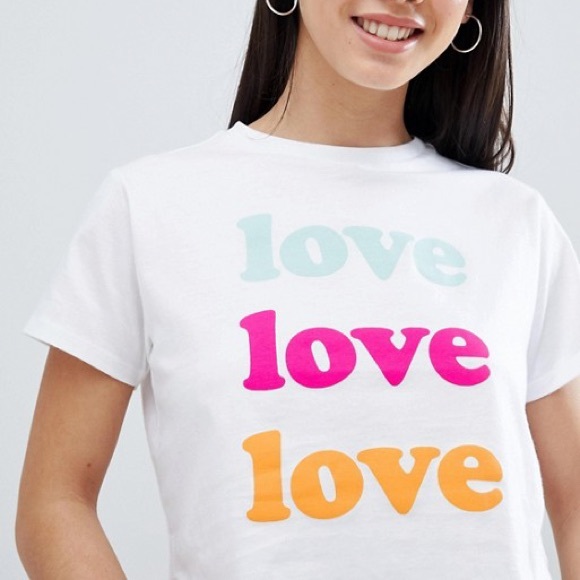 ASOS Tops - ASOS Design Crop T-shirt w/ Love